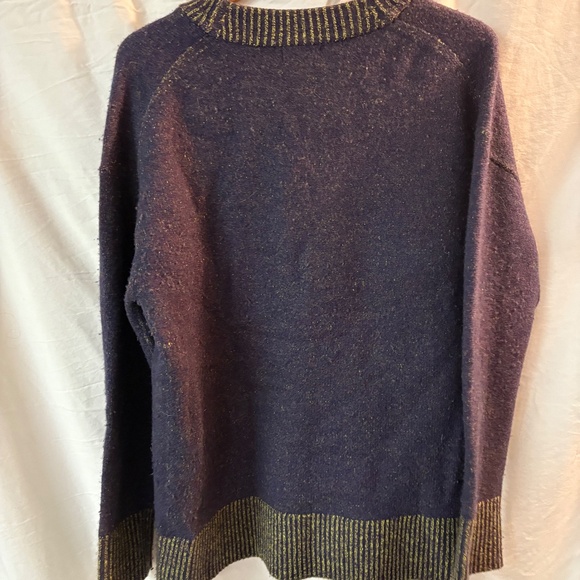 Allbirds 100% Merino Wool Purple Cardigan, Sz XL - Picture 2 of 4